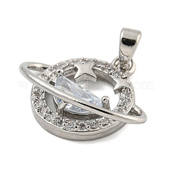 Кулон из латуни с прозрачным кубическим цирконием&nbsp;LS-KK-Q812-05P