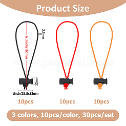 30 шт. 3-х цветные эластичные кабельные стяжки из полиэстера&nbsp;DIY-FH0008-57B