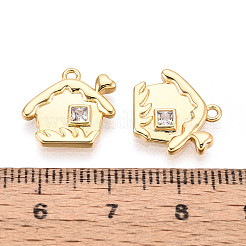 Подвески из латуни с прозрачным фианитом&nbsp;KK-T077-48G