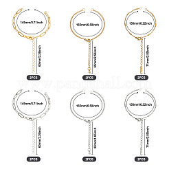 12 шт. 6 стиля браслета-цепочки из нержавеющей стали 304&nbsp;AJEW-TA0001-34