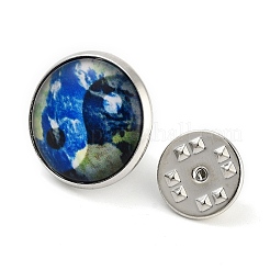 Круглые стеклянные броши&nbsp;LS-JEWB-A022-02B