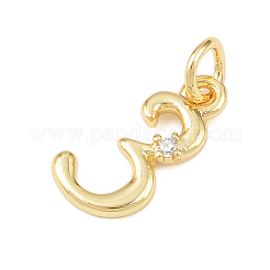 Латунные микропаве прозрачные кубические циркониевые подвески&nbsp;KK-P339-27G-03