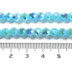 Стеклянные бусины с гальваническим покрытием &nbsp;GLAA-A014-01D