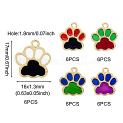 30шт 5 цвета сплава эмалевые подвески&nbsp;FIND-TA0006-07