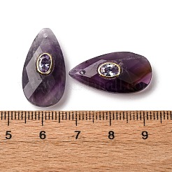 Подвески из натурального аметиста &nbsp;G-P586-01G-07