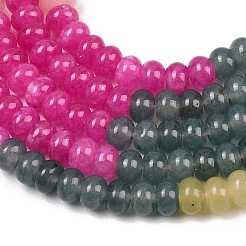 Нити из бусин из натурального окрашенного белого нефрита и синтетического камня шоушань&nbsp;G-Z135-C09