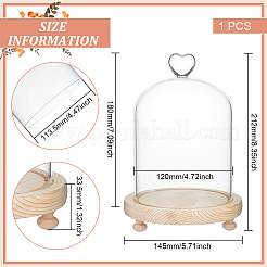 Стеклянный купол в форме сердца&nbsp;AJEW-WH0505-28B