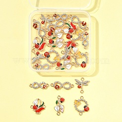 24 шт. 6 стиля сплав эмалированные звенья соединительные подвески&nbsp;ENAM-FS0002-91