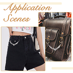 Цепочка для украшения обуви из сплава «летучая мышь»&nbsp;FIND-AB00006