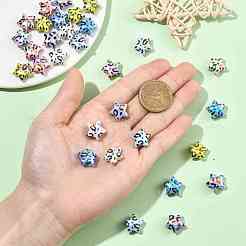 30 шт. 6-цветные непрозрачные акриловые бусины с УФ-покрытием&nbsp;OACR-FS0002-57