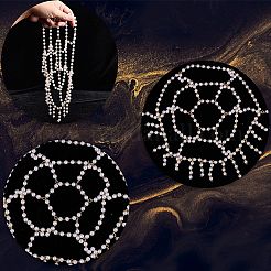 Пластиковые повязки на голову из жемчужной сетки&nbsp;OHAR-WH20007-07G