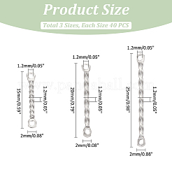 120 шт. 3 стиля подвески-соединители из нержавеющей стали 304&nbsp;STAS-UN0056-26