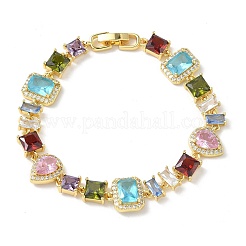 Браслеты-цепочки с прямоугольными&nbsp;BJEW-G764-07G