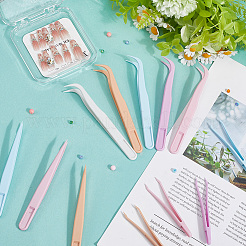 60 шт. 15 вида пинцетов из полипропиленового пластика&nbsp;DIY-BBC0002-64