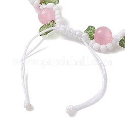 Плетеные браслеты из бусин ручной работы из фарфора&nbsp;BJEW-TA00700-02