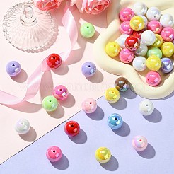 50 шт. переливающиеся акриловые бусины с УФ-покрытием&nbsp;OACR-CJ0002-04