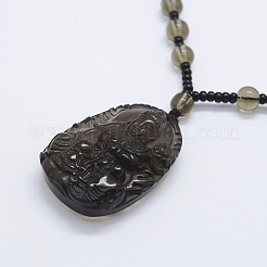 Стекло из бисера кулон ожерелья&nbsp;NJEW-E116-02