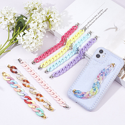 8 шт. 8 стиля акриловой цепочки для брелоков своими руками&nbsp;HJEW-PH0001-11