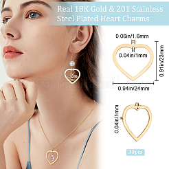 30 шт. подвески из нержавеющей стали 201&nbsp;STAS-BBC0002-34