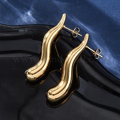 Серьги-гвоздики в форме капли из нержавеющей стали 304&nbsp;EJEW-A125-28B-G