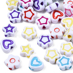 Непрозрачные белые акриловые бусины&nbsp;MACR-N012-04