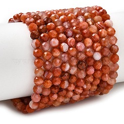 Натуральный красный агат бисер нитей&nbsp;G-G343-B02-4mm