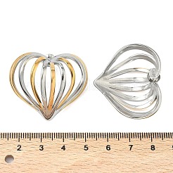 Двухцветные серьги-гвоздики из нержавеющей стали 304&nbsp;EJEW-P335-01A