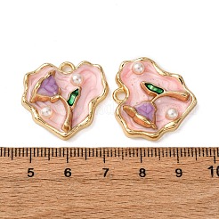 Сплав эмали цветочные кулоны&nbsp;ENAM-B028-41KCG-04