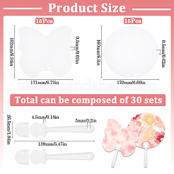 30шт. 2 стиля бумажного ручного веера&nbsp;DIY-SP0002-07