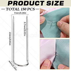 150 шт. U-образные стальные штифты-вилки для квилтинга&nbsp;FIND-SC0011-13