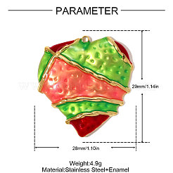 Подвески из нержавеющей стали 304 с эмалью&nbsp;STAS-OY010-01G