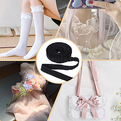 Эластичный шнур из полиэстера с рюшами&nbsp;EW-WH0015-02A