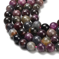 Натуральный красный корунд / рубиновый и сапфировый бисер&nbsp;G-C259-B07-8mm