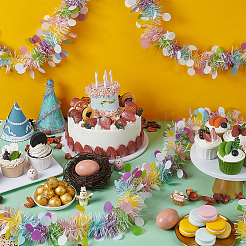 Ленты из полиэстера с кружевной отделкой&nbsp;OCOR-WH0105-014B