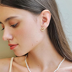 3 пара серег-гвоздиков из латуни с микропаве из прозрачного кубического циркония в двух стилях для женщин&nbsp;EJEW-BBC0002-10