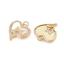 Латунные микропаве прозрачные подвески с фианитом&nbsp;KK-N254-205G