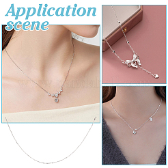 1 шт. серебряные цепочки в форме сердца для женщин&nbsp;NJEW-BC0001-13