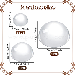 4 шт. 3 стиля полукруглых хрустальных украшений&nbsp;DJEW-NB0001-48