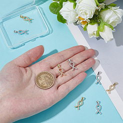 8 шт. 2 цвета латунные подвески с микропаве и кубическим цирконием&nbsp;KK-BC0015-04