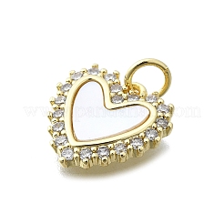 Латунные микропаве прозрачные подвески с фианитом&nbsp;KK-V010-03G-02