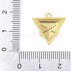 Подвески с крестом из настоящей 18-каратной позолоченной латуни с прозрачным фианитом и микро-паве&nbsp;LS-KK-L219-06G-04