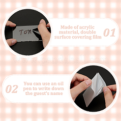 3 комплект прямоугольных акриловых держателей для настольных знаков DJEW-AN0001-01