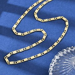 Ожерелья из текстурированной латунной цепочки с овальными звеньями&nbsp;NJEW-C091-01G