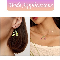 6 шт. подвески в виде ландышей из двухцветного стеклянного бисера ручной работы&nbsp;SEED-CJ0001-25