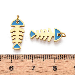 Подвески из нержавеющей стали 304 с эмалью&nbsp;STAS-N115-02B-G