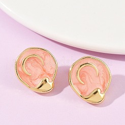 Серьги-гвоздики из нержавеющей стали 304 с эмалью&nbsp;STAS-D368-05G