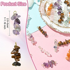 24 шт. 12 стиля подвески и звенья-соединители из натурального кварцевого кристалла&nbsp;PALLOY-YW00048