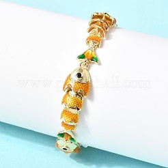 Латунные браслеты-цепочки с микропаве из кубического циркония для женщин&nbsp;BJEW-H639-01G