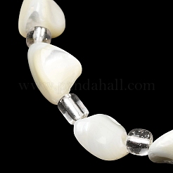 Нити бусин из натуральных трохоидных/трохус ракушек&nbsp;BSHE-A002-04A