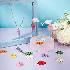 80 шт. подвески из тополя в двухцветной осенней тематике&nbsp;WOOD-PH0002-32